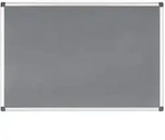Bi-Office Maya graue Filz Pinnwand mit Aluminiumrahmen 90 x 60 cm