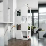 SalesFever Raumteiler-Regal | 4 B&ouml;den, 8 offene F&auml;cher | MDF-Holz | B 81 x T...