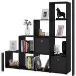 VCM Nabini Regal , Raumteiler 10 F&auml;cher schwarz.