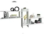 VCM Sirola Maxi Regal Wandmontage mit 5 F&auml;chern wei&szlig;.