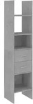 vidaXL B&uuml;cherregal Betongrau 40x35x180 cm Holzwerkstoff