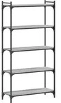 vidaXL B&uuml;cherregal 5 B&ouml;den Grau Sonoma 80x30x154 cm Holzwerkstoff