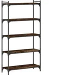 vidaXL B&uuml;cherregal 5 B&ouml;den R&auml;uchereiche 80x30x154 cm Holzwerkstoff