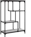 vidaXL B&uuml;cherregal Grau Sonoma 81x36x115 cm Holzwerkstoff und Stahl