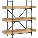 vidaXL B&uuml;cherregal 3 B&ouml;den Sonoma-Eiche 100x33x108,5 cm Holzwerkstoff