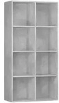 vidaXL B&uuml;cherregal/Sideboard Betongrau 66&times;30&times;130 cm Holzwerkstoff