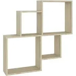 vidaXL W&uuml;rfelregal Sonoma-Eiche 80x15x78,5 cm Holzwerkstoff