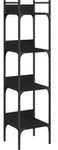 vidaXL B&uuml;cherregal 4 B&ouml;den Schwarz 35x30x138,5 cm Holzwerkstoff