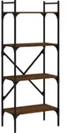 vidaXL B&uuml;cherregal 4 F&auml;cher Braun Eiche 56x31,5x138,5 cm Holzwerkstoff