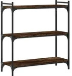 vidaXL B&uuml;cherregal 3 B&ouml;den R&auml;uchereiche 80x30x86 cm Holzwerkstoff