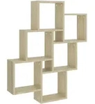 vidaXL W&uuml;rfelregal Sonoma-Eiche 78x15x93 cm Holzwerkstoff