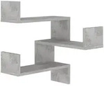 vidaXL Wand-Eckregal Betongrau 40x40x50 cm Holzwerkstoff