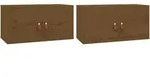 vidaXL Wandschr&auml;nke 2 Stk. Honigbraun 60x30x30 cm Massivholz Kiefer