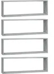 vidaXL Wandregale 4 Stk. Grau Sonoma 80x15x26,5 cm Holzwerkstoff