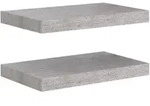 vidaXL Schweberegale 2 Stk. Betongrau 40x23x3,8 cm MDF