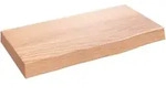 vidaXL Wandregal Hellbraun 40x20x4 cm Massivholz Eiche Behandelt