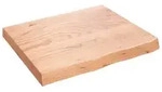 vidaXL Wandregal Hellbraun 60x50x(2-6) cm Massivholz Eiche Behandelt