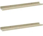 vidaXL Wandregale 2 Stk. Wei&szlig; und Sonoma-Eiche 60x9x3 cm