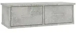 vidaXL Wand-Schubladenregal Betongrau 60x26x18,5 cm Holzwerkstoff