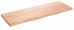 vidaXL Wandregal Hellbraun 80x30x2 cm Massivholz Eiche Behandelt