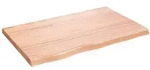 vidaXL Wandregal Hellbraun 80x50x(2-4) cm Massivholz Eiche Behandelt