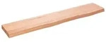 vidaXL Wandregal Hellbraun 100x20x4 cm Massivholz Eiche Behandelt
