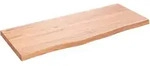vidaXL Wandregal Hellbraun 100x40x(2-4) cm Massivholz Eiche Behandelt