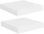 vidaXL Schweberegale 2 Stk. Wei&szlig; 23x23,5x3,8 cm MDF
