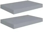 vidaXL Schwebende Wandregale 2 Stk. Grau 40x23x3,8cm MDF