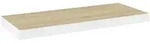 vidaXL Schweberegal Eichen-Optik und Wei&szlig; 60x23,5x3,8 cm MDF