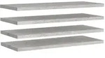 vidaXL Schweberegale 4 Stk. Betongrau 90x23,5x3,8 cm MDF