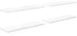 vidaXL Schweberegale 4 Stk. Hochglanz-Wei&szlig; 120x23,5x3,8 cm MDF