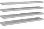 vidaXL Schweberegale 4 Stk. Betongrau 120x23,5x3,8 cm MDF