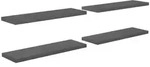 vidaXL Schweberegale 4 Stk. Hochglanz-Grau 120x23,5x3,8 cm MDF