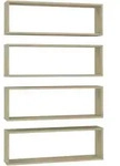vidaXL W&uuml;rfelregale 4 Stk. Sonoma-Eiche 80x15x26,5 cm Holzwerkstoff