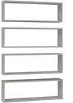 vidaXL W&uuml;rfelregale 4 Stk. Betongrau 80x15x26,5 cm Holzwerkstoff