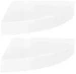 vidaXL Eck-Schweberegale 2 Stk. Hochglanz-Wei&szlig; 25x25x3,8 cm MDF