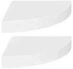 vidaXL Eck-Schweberegale 2 Stk. Wei&szlig; 25x25x3,8 cm MDF