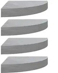 vidaXL Eck-Schweberegale 4 Stk. Betongrau 35x35x3,8 cm MDF