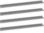 vidaXL Wandregale 4 Stk. Grau 100x9x3 cm