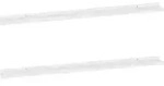 vidaXL Wandregale 2 Stk. Hochglanz-Wei&szlig; 115x9x3 cm