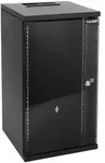 HMF Serverschrank 10 Zoll, 12 HE, 31,2 x 30 x 59,5 cm, Schwarz