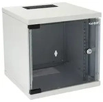 HMF Serverschrank 10 Zoll, 6 HE, 31,2 x 30 x 32,7 cm, Lichtgrau