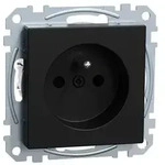 Merten System M, Steckdose 1f, UP m.BS IP20, schwarz matt, Ocean Plastic