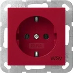 Gira System 55 Steckdose, 1f, rot, Unterputz, Steckdose CEE 7/3 (Typ F), IP20,