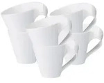Villeroy & Boch Wave Caff&egrave; Becher mit Henkel 250 ml 6er Set