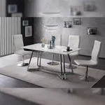 SalesFever Esstisch 160x90 cm | Glas | B 90 x T 160 x H 76 cm | Wei&szlig;