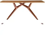 SIT M&ouml;bel Esstisch aus Teak-Holz 220 cm | Platte 50 mm natur | Gestell Metall