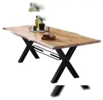 SIT M&ouml;bel Esstisch Baumkante | 220 x 100 x 78 cm | Platte 56 mm Akazie natur 