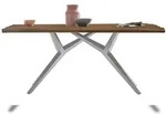 SIT M&ouml;bel Esszimmertisch 200 cm aus Teak | Platte 50 mm natur | Metallgestell